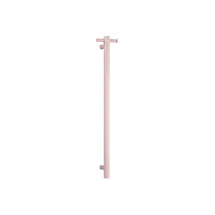 Thermorail 12V Straight Round Pastel Vertical Single Bar Heated Towel Rail 900mm
