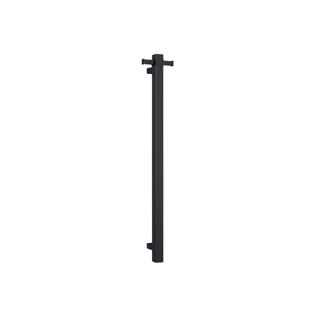 Thermorail 12V Straight Square Vertical Single Bar Heated Towel Rail 900mm