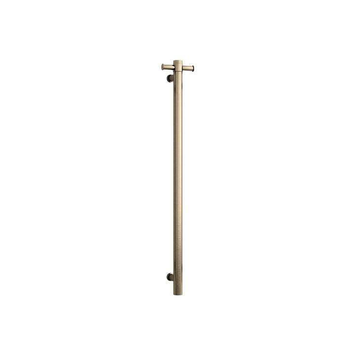 Thermorail 240V Straight Round Vertical Single Bar Heated Towel Rail 900m