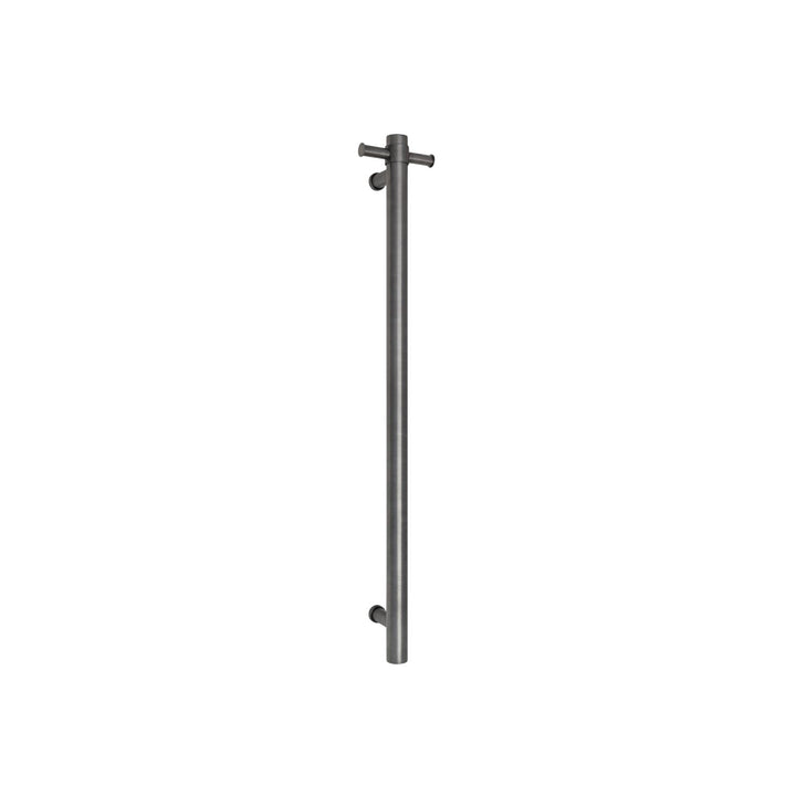 Thermorail 240V Straight Round Vertical Single Bar Heated Towel Rail 900m