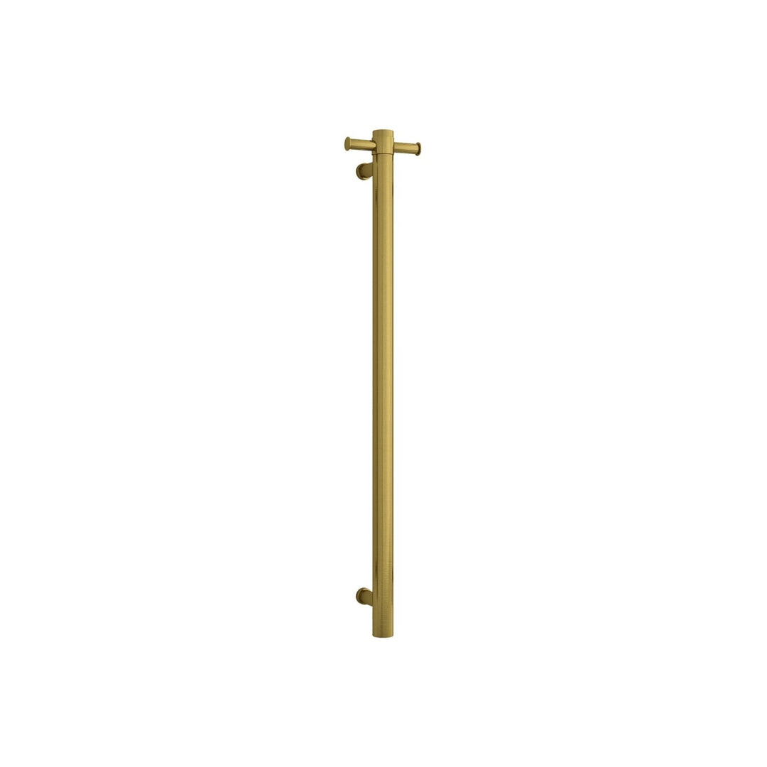 Thermorail 240V Straight Round Vertical Single Bar Heated Towel Rail 900m