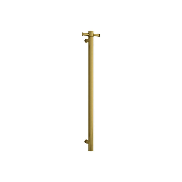 Thermorail 240V Straight Round Vertical Single Bar Heated Towel Rail 900m