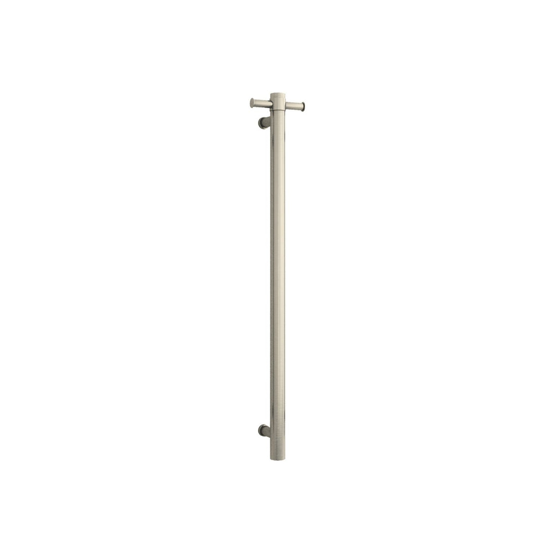 Thermorail 240V Straight Round Vertical Single Bar Heated Towel Rail 900m