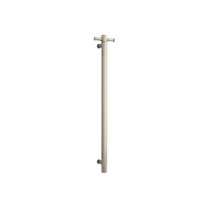 Thermorail 240V Straight Round Vertical Single Bar Heated Towel Rail 900m