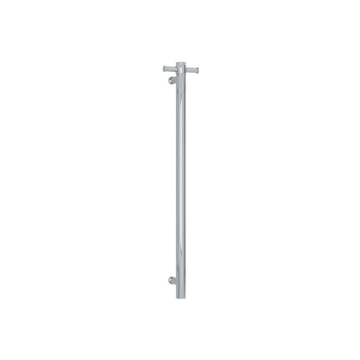 Thermorail 240V Straight Round Vertical Single Bar Heated Towel Rail 900m
