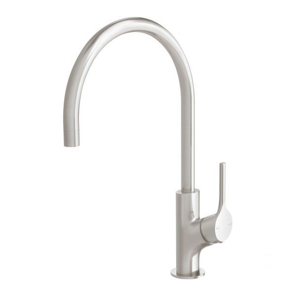 Phoenix Vivid Slimline Oval 200mm Gooseneck Sink Mixer - Design 10