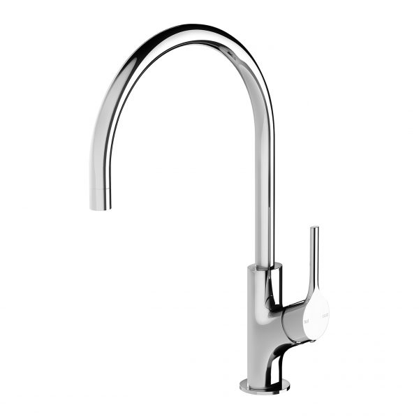 Phoenix Vivid Slimline Oval 200mm Gooseneck Sink Mixer - Design 10