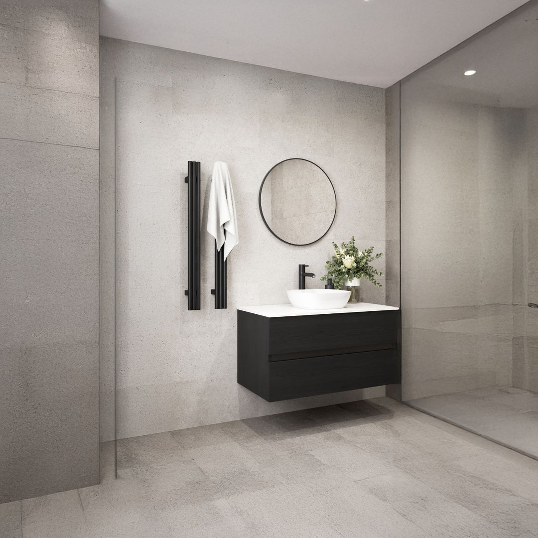 Thermorail 12V Round Vertical Triple Tube Heated Towel Rail 900mm