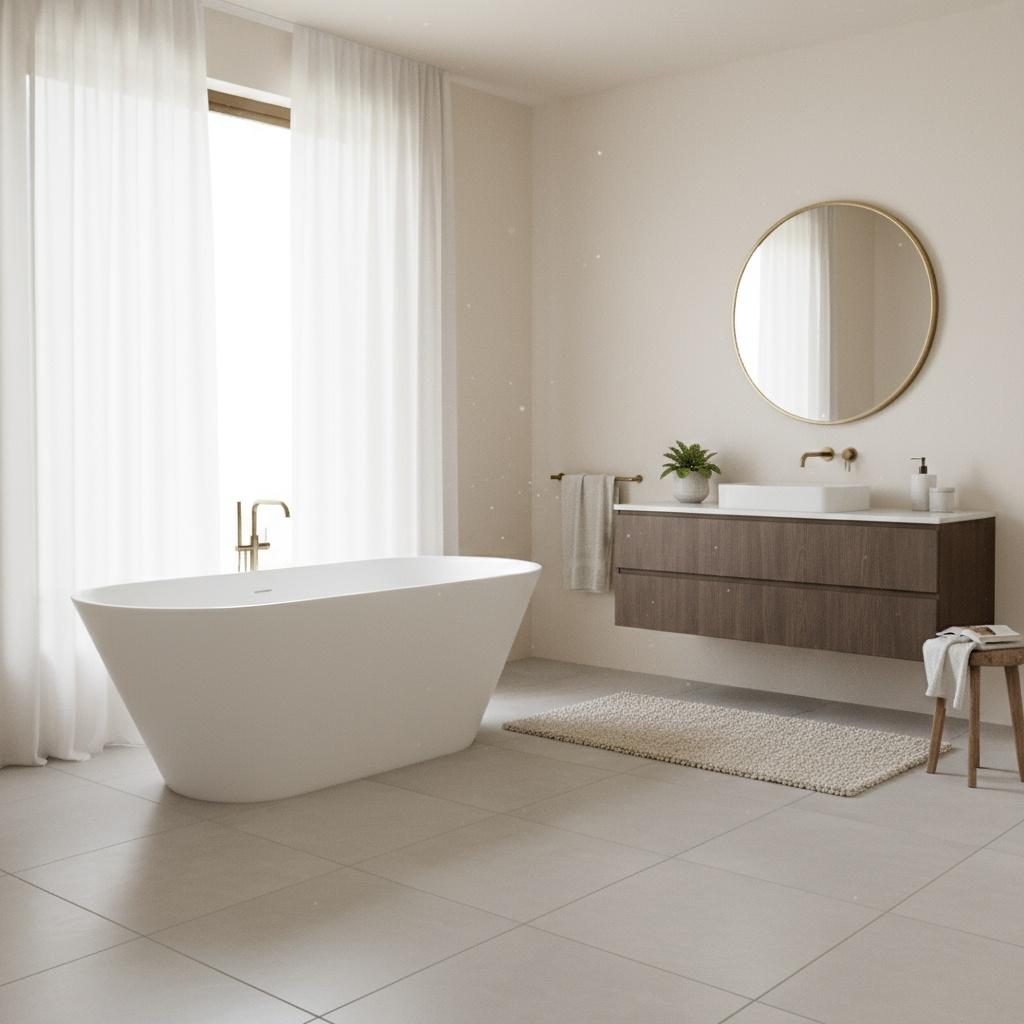 Kaskade Olivia Freestanding Stone Bath 1730mm