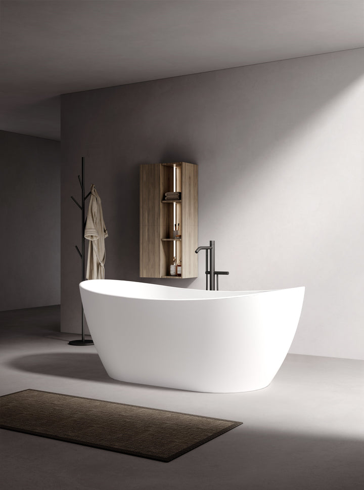 Kaskade Diane Freestanding Oval Stone Bath 1625mm