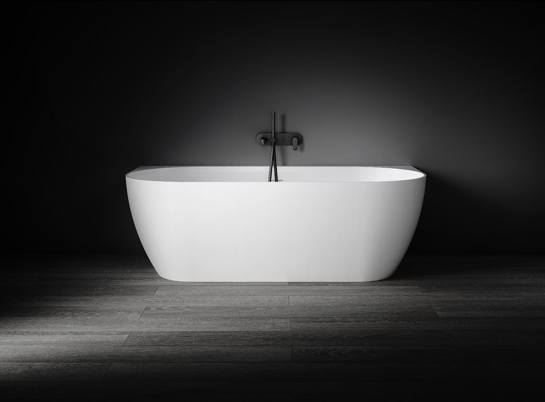 Kaskade Eleni Back to Wall Stone Bath 1700mm
