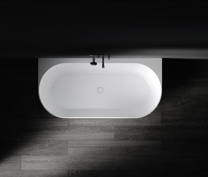 Kaskade Eleni Back to Wall Stone Bath 1700mm