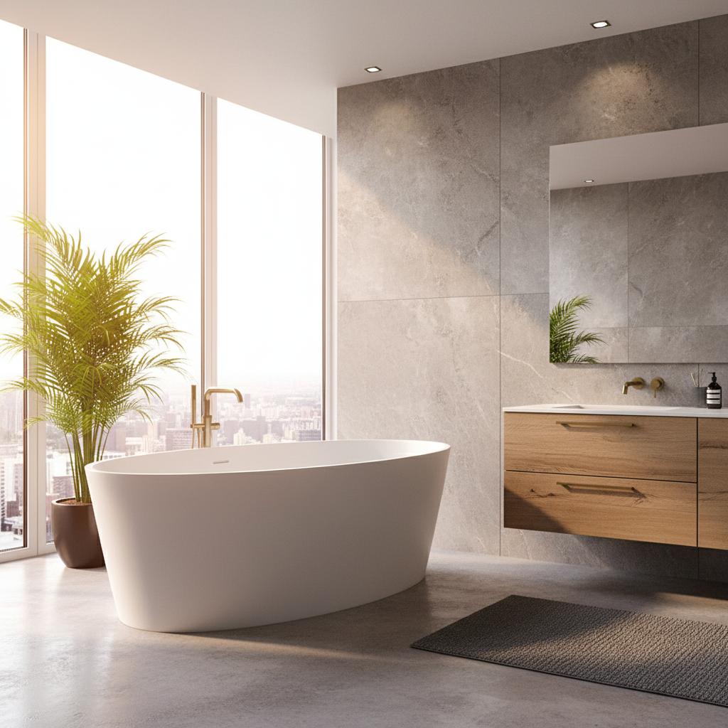 Kaskade Lyka Freestanding Stone Bath 1600mm