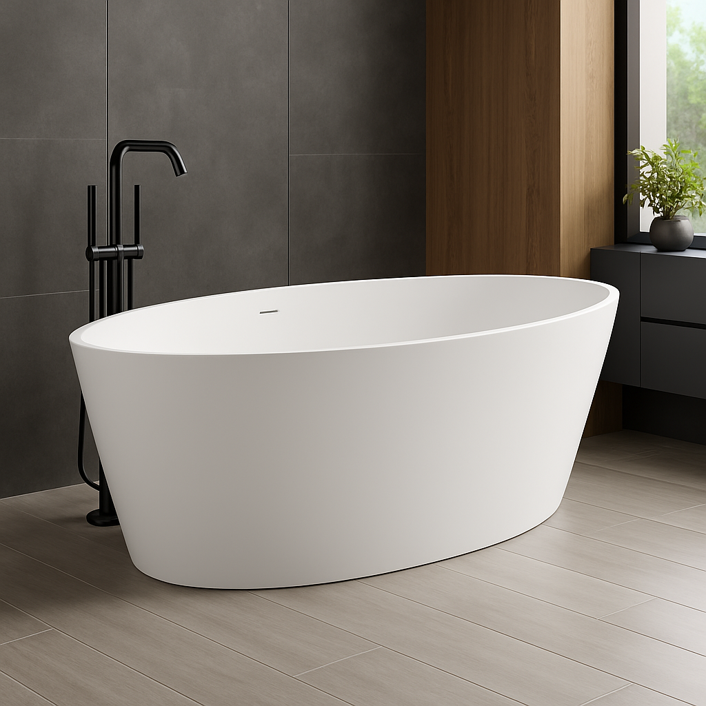 Kaskade Lyka Freestanding Stone Bath 1600mm
