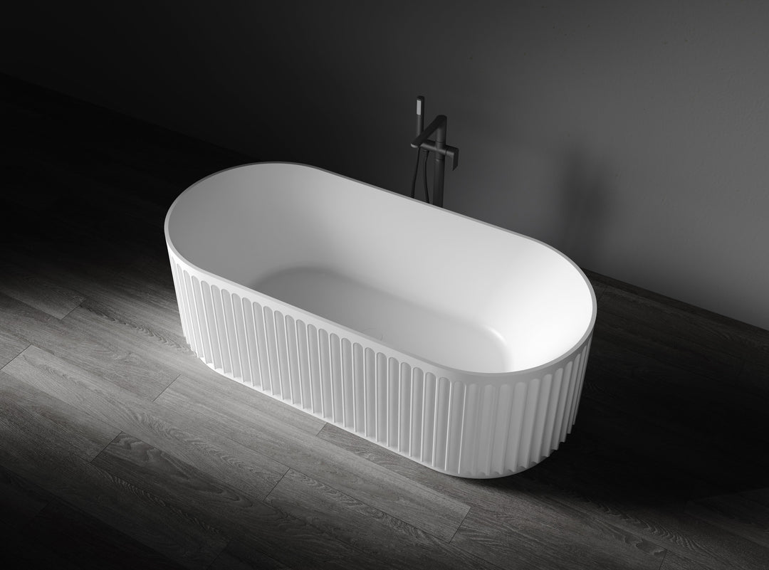 Kaskade Monroe Fluted Freestanding Stone Bath
