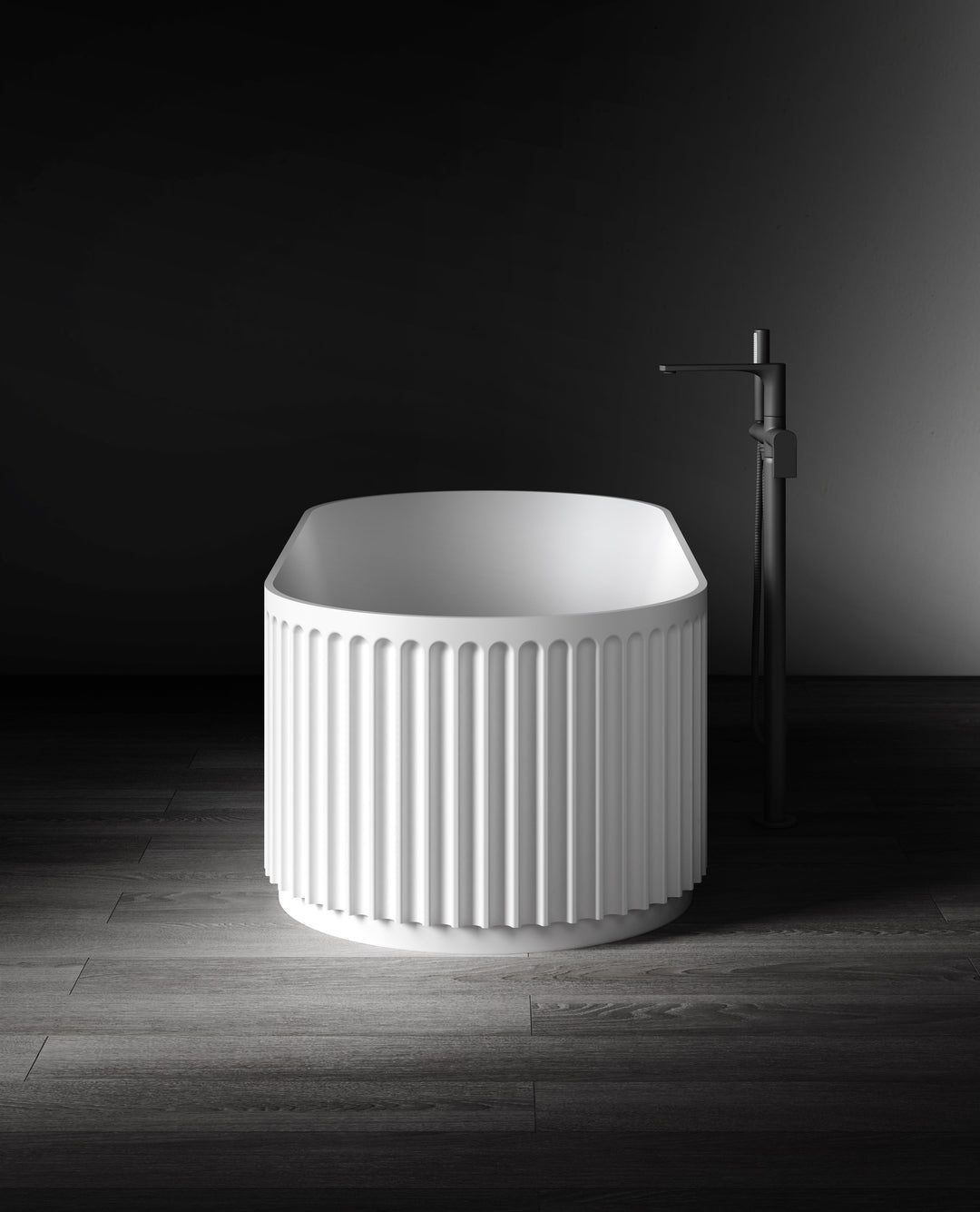 Kaskade Monroe Fluted Freestanding Stone Bath