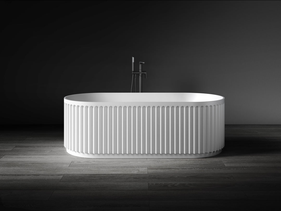Kaskade Monroe Fluted Freestanding Stone Bath