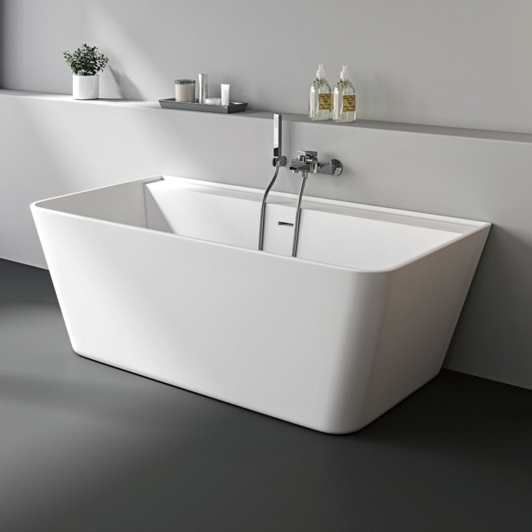 Kaskade Hazel Freestanding Back to Wall Stone Bath 1700mm