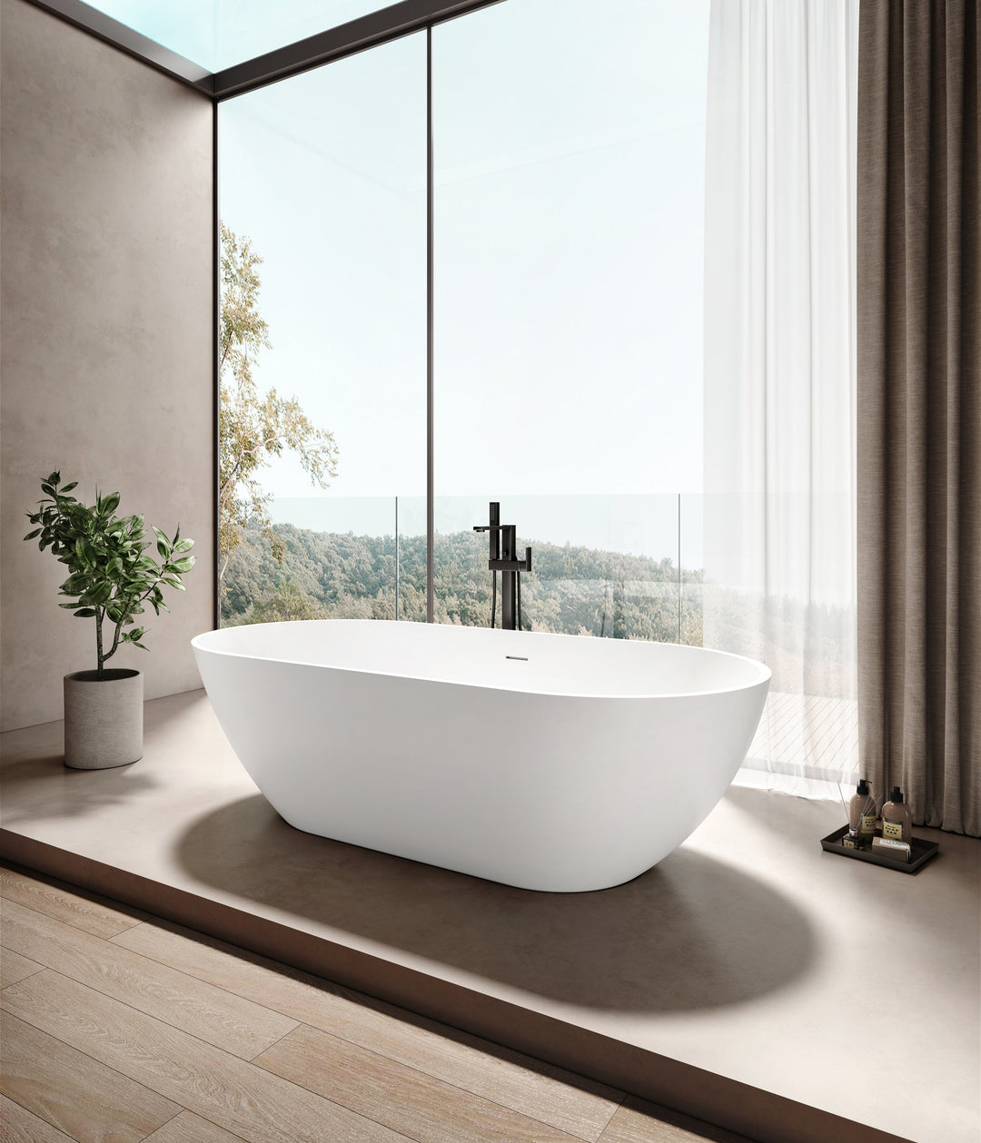 Kaskade Aveo MKII Freestanding Stone Bath 1600mm