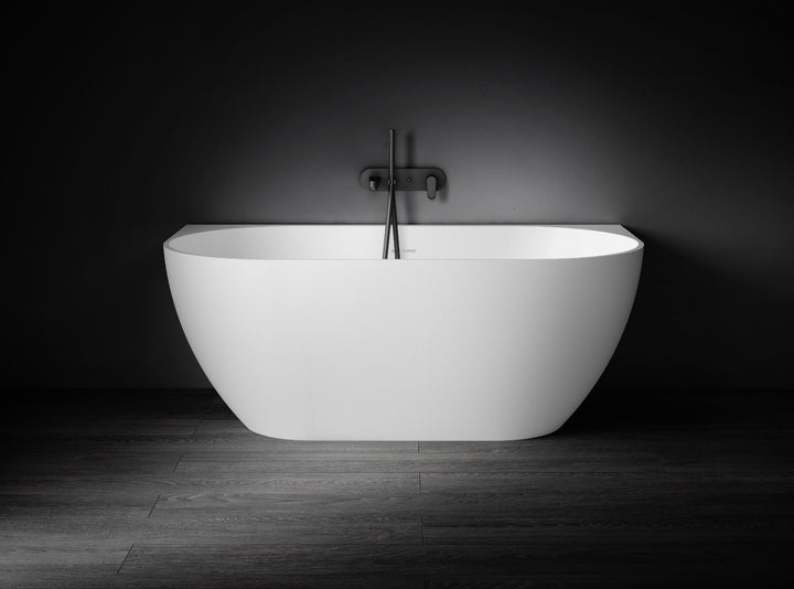 Kaskade Bianca Freestanding Back to Wall Stone Bath 1500mm