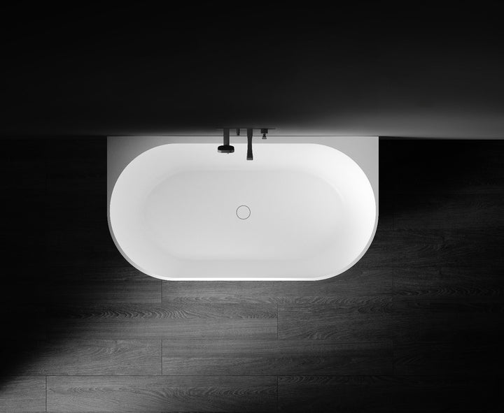Kaskade Bianca Freestanding Back to Wall Stone Bath 1500mm