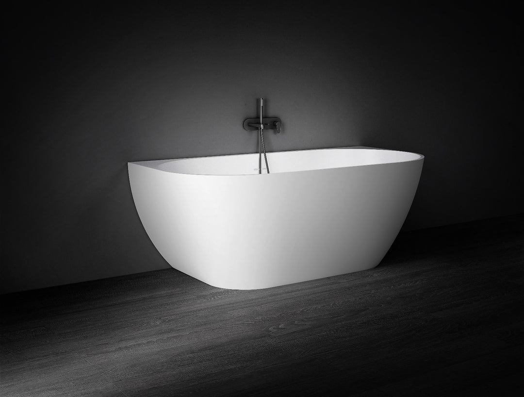 Kaskade Bianca Freestanding Back to Wall Stone Bath 1500mm