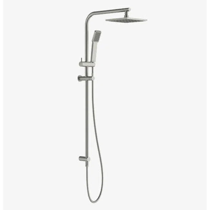 Abey Arch Square Twin Shower - Brushed Nickel