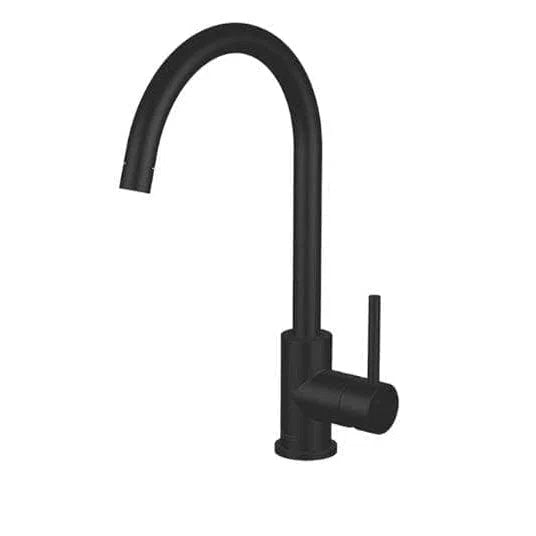 Abey Lucia Goose Side Lever Mixer Black