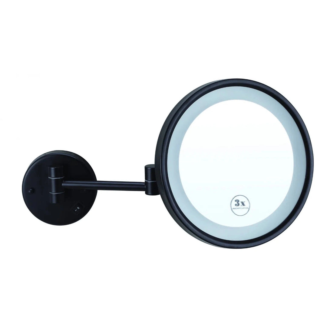 Ablaze 3x Magnification Mirror With Light - Black