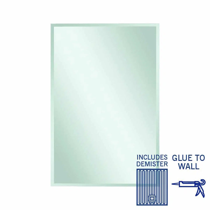 Ablaze Montana Rectangle 25mm Bevel Edge Mirror + Demister