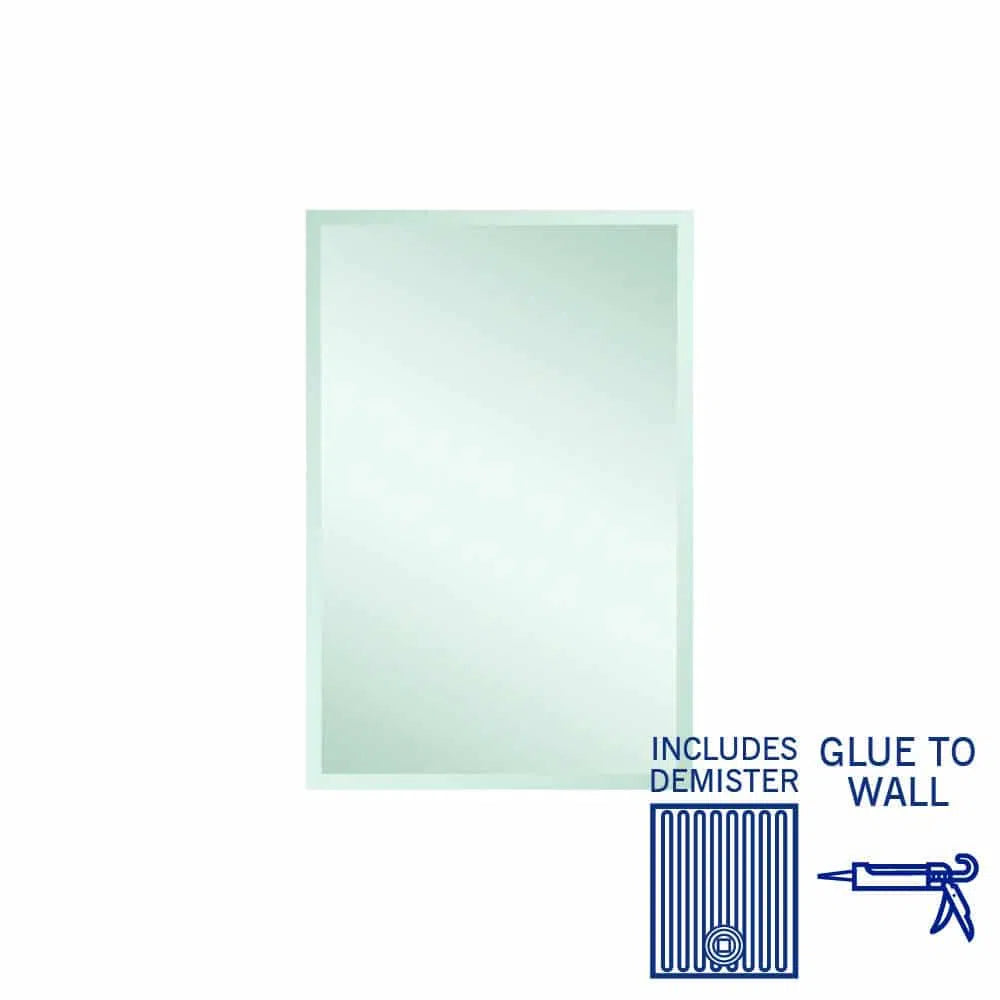 Ablaze Montana Rectangle 25mm Bevel Edge Mirror + Demister