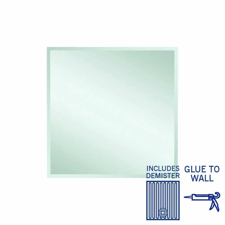 Ablaze Montana Rectangle 25mm Bevel Edge Mirror + Demister