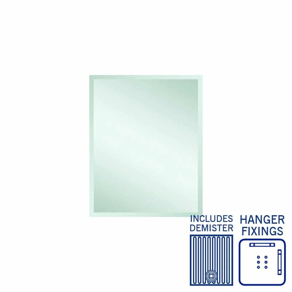 Ablaze Montana Rectangle 25mm Bevel Edge Mirror + Demister