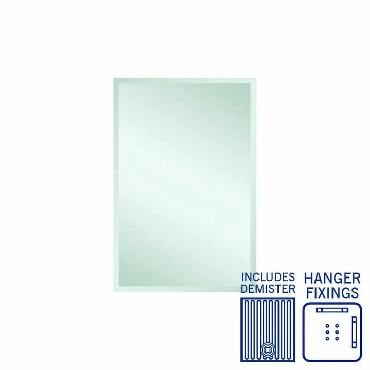 Ablaze Montana Rectangle 25mm Bevel Edge Mirror + Demister