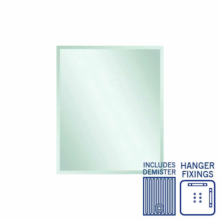 Ablaze Montana Rectangle 25mm Bevel Edge Mirror + Demister