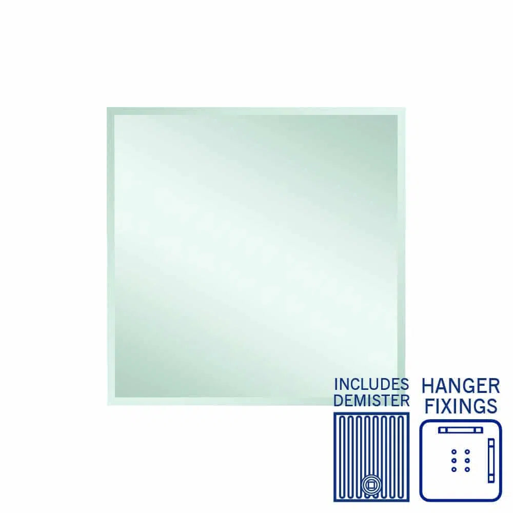 Ablaze Montana Rectangle 25mm Bevel Edge Mirror + Demister