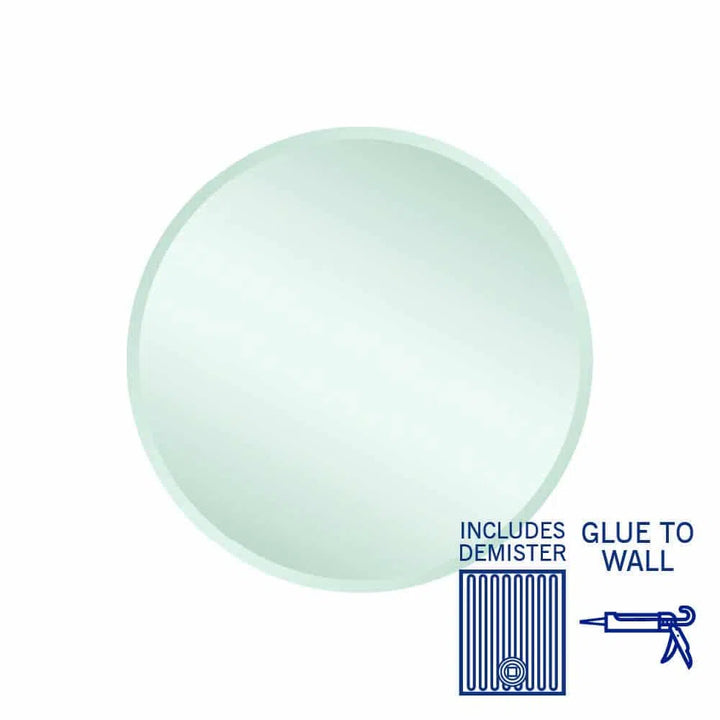 Ablaze Kent 18mm Bevel Round Mirror + Demister