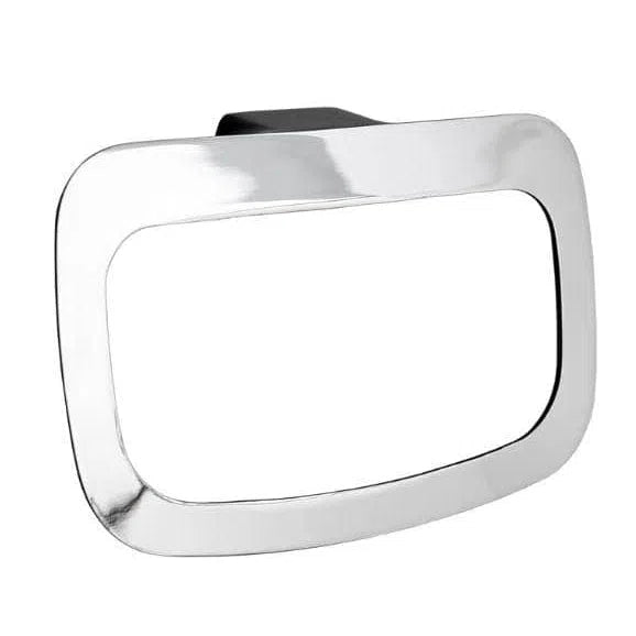 ADP Manhatten Hand Towel Ring - White & Chrome Or Black & Chrome