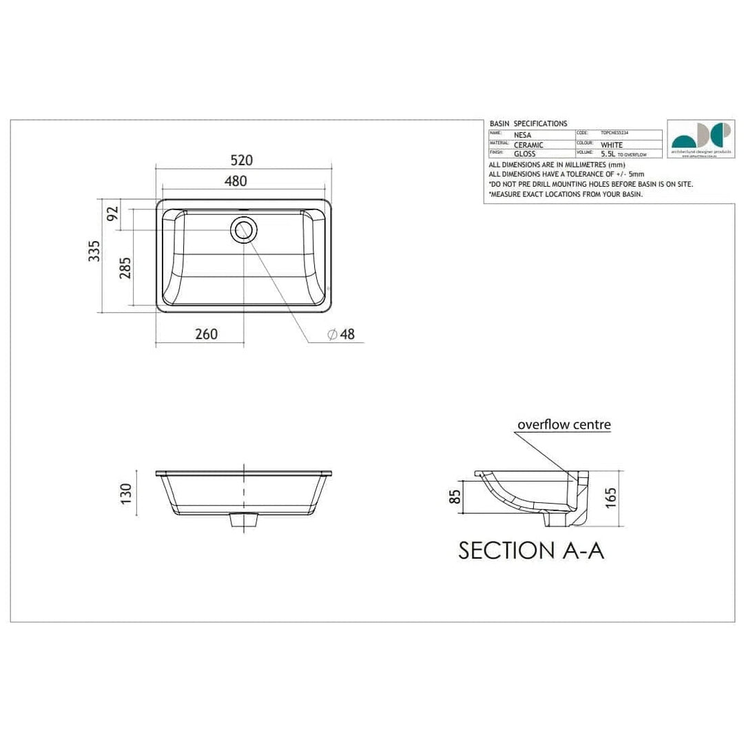 ADP Nesa Undermounted Basin