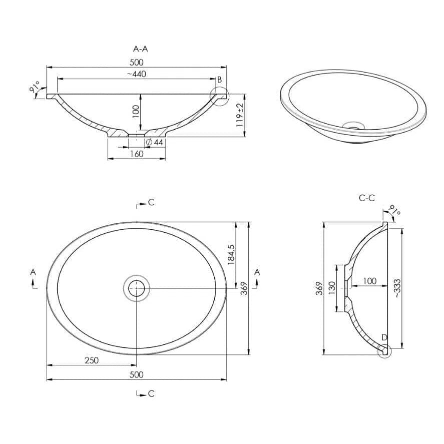 ADP 'Sincerity' Under Counter Or Inset Basin