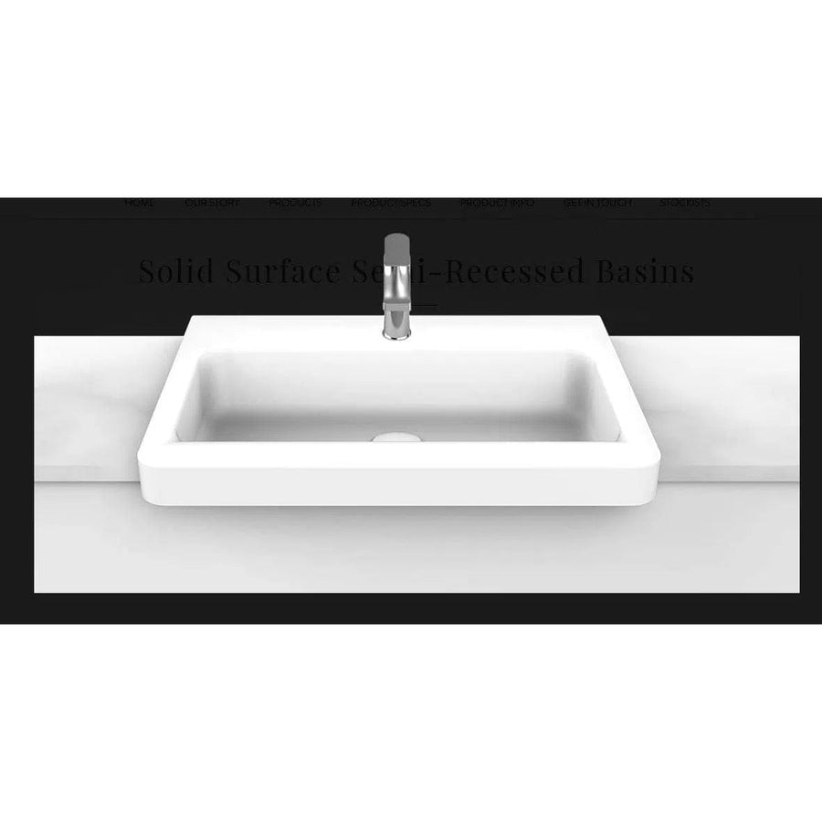 Semi Recessed Basins ADP ADP Integrity Solid Surface Semi-Recessed Basin Matte
