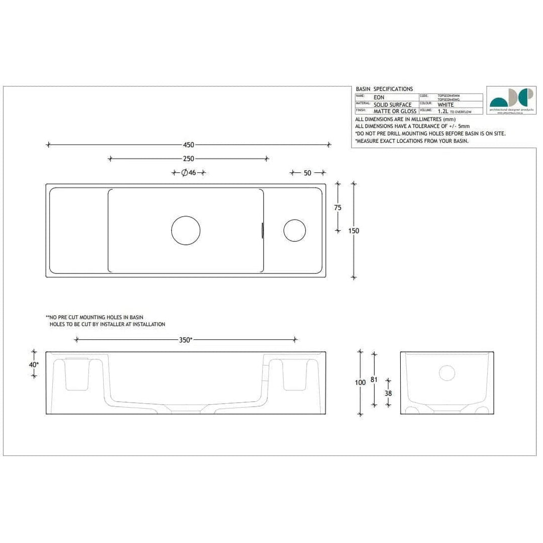 ADP Eon Wall Basin