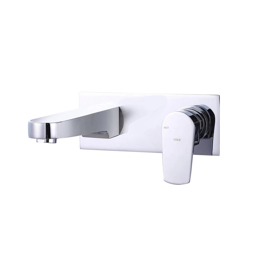 Alder Alder TAYA2 Wall Basin/Bath Mixer Set Backplate Chrome / 175mm