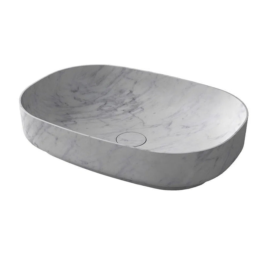 Arcisan ARCISTONE Synergii Stone 550 x 380 x 120mm Above Counter Basin Carrera Marble