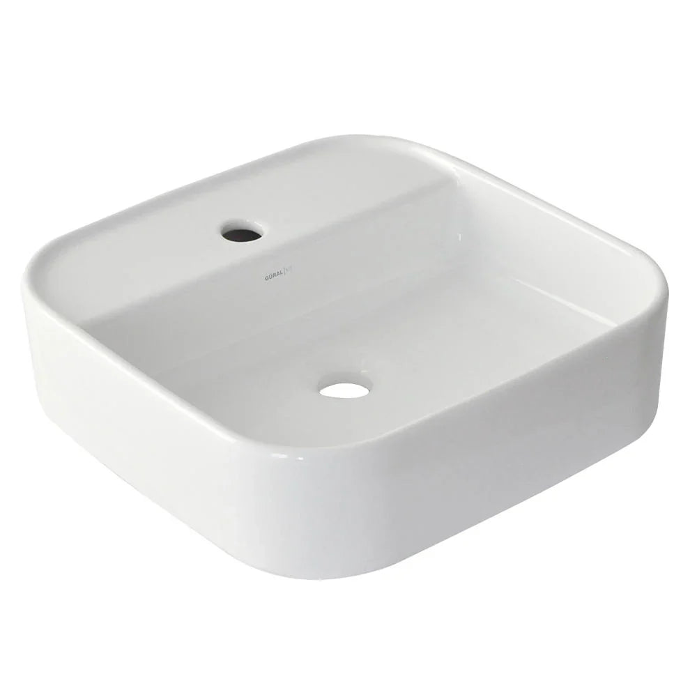Argent Grace Square Above Counter Basin with Taphole
