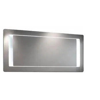 Mirrors Argent Argent Rectangular Mirror With Frosted Border Lights 1300mm x 600