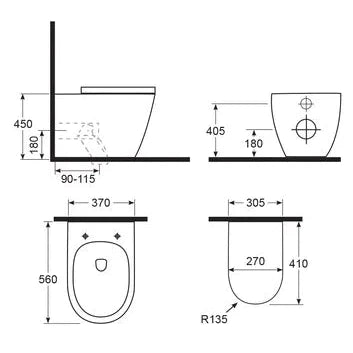 Argent Grace HygienicFlush Wall Faced Package