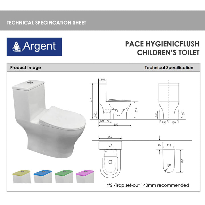 Argent Pace Hygienicflush Children’s Toilet