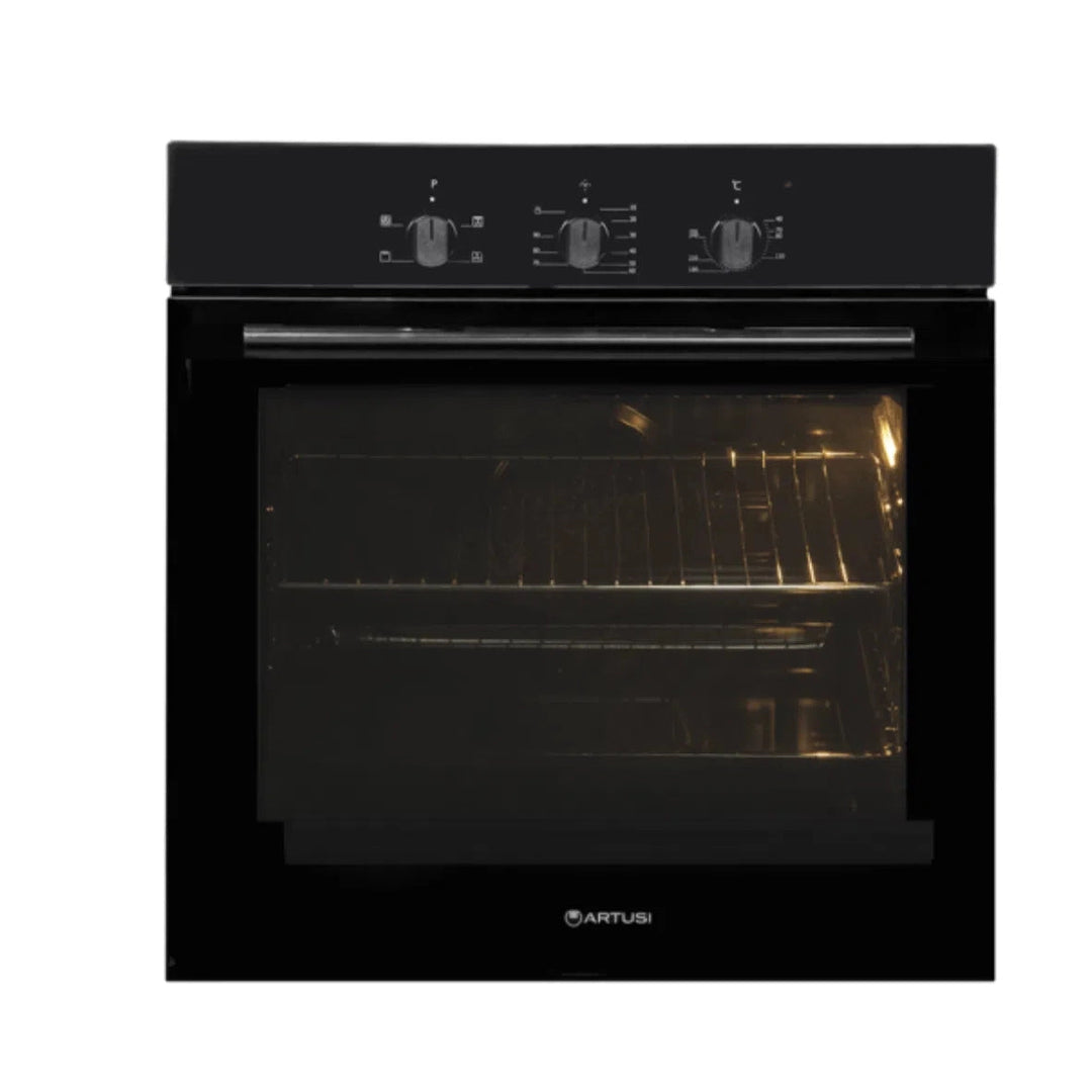 Artusi 60cm Built-In Oven 60cm Black Glass