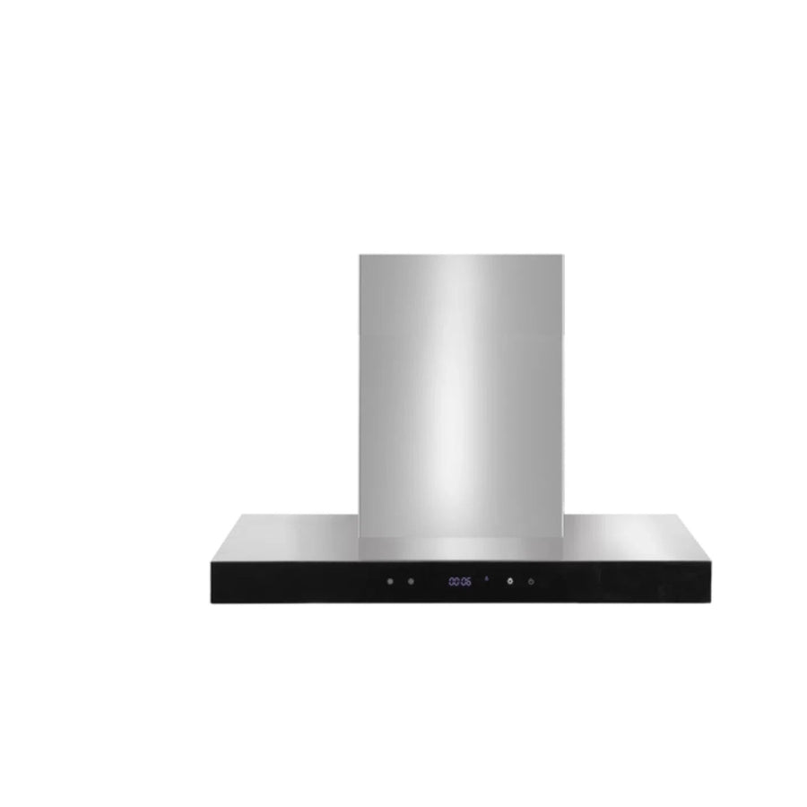 Canopy Rangehood Artusi Artusi 60cm Slim Rangehood Stainless Steel & Black Glass Facia ATH601B